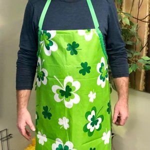 St Patrick's Shamrock  Clover Apron.  Handmade in Canada